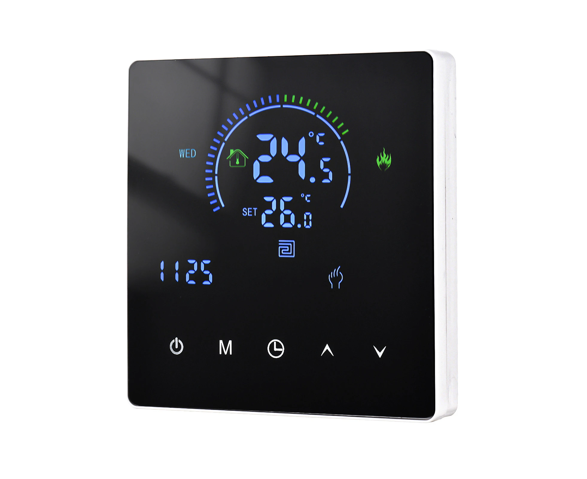 WiFi Smart Intelligent Thermostat Temperature Controller for Electric Heating Equipment LCD Display Touch Button Programmable App Remote Control Under