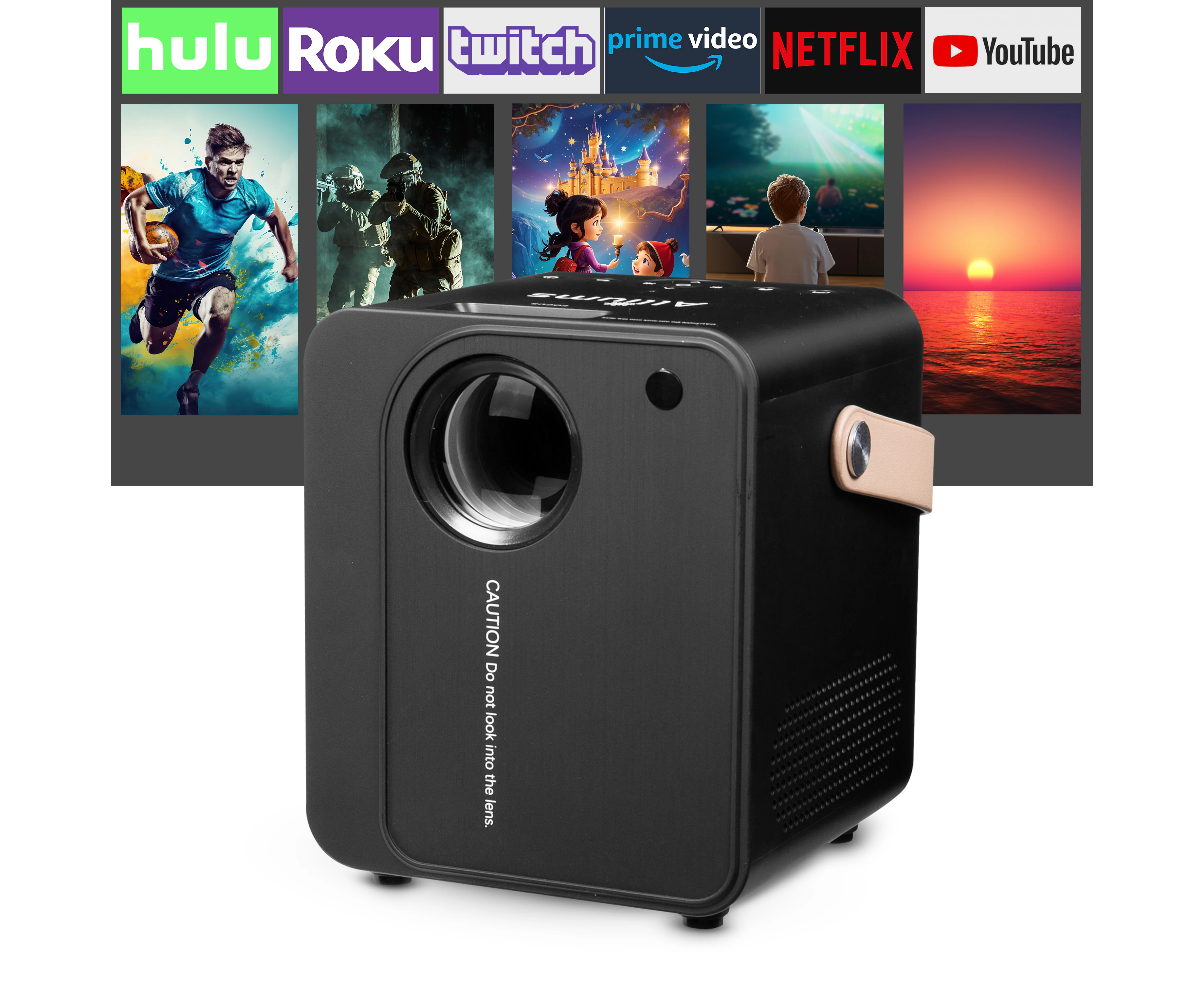 AUSPURE Ultimate 9500 Lumens HD 1080p Supported Projector