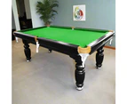 Eeeza 7FT Black Frame Slate Billiard Pool Table With Full Accessories - Green