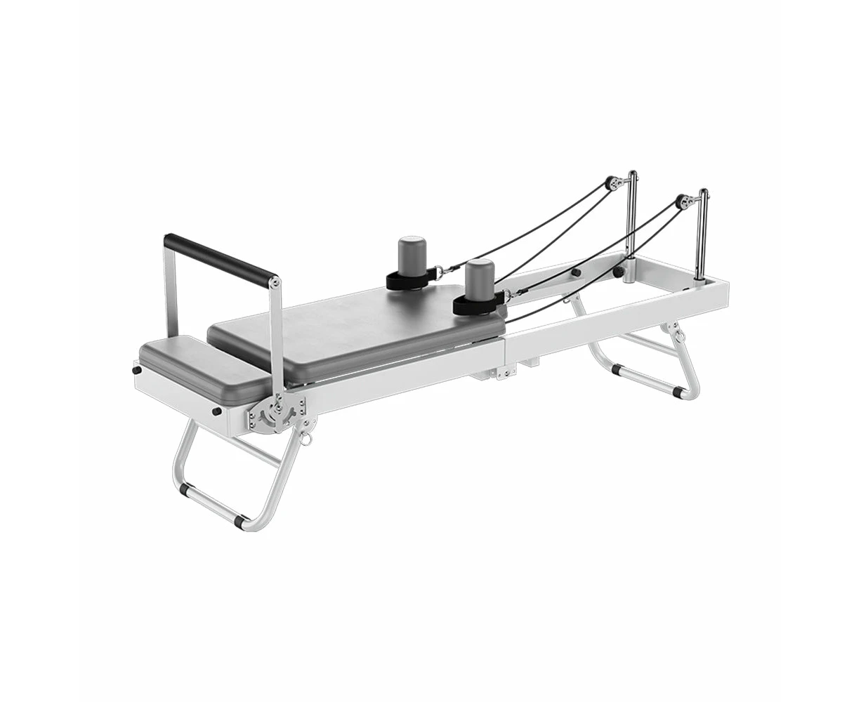 Eeeza Foldable Steel Frame Pilates Reformer - Gray