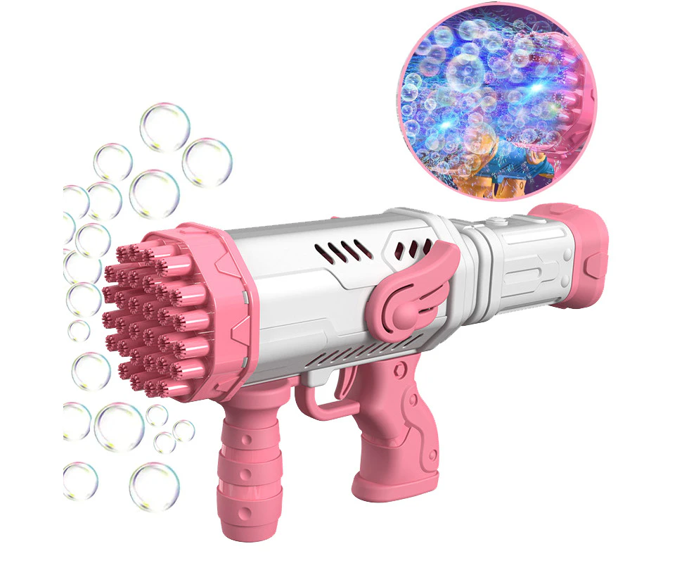 32 Hole Bubble Machine Bubble Gun Bubble Popping Toy with Colorful Light