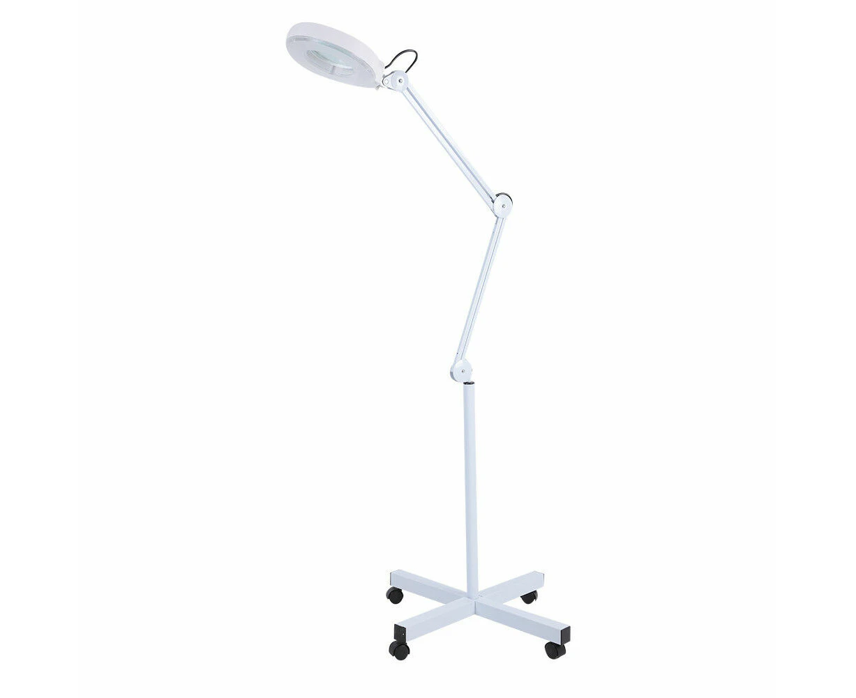 Stand Beauty Cosmetic Makeup 5x Magnifying Lighted Magnifier Light Floor LED Lamp   (White)