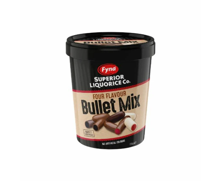 Fyna Superior Liquorice Co. Assorted Bullets Tub 700g