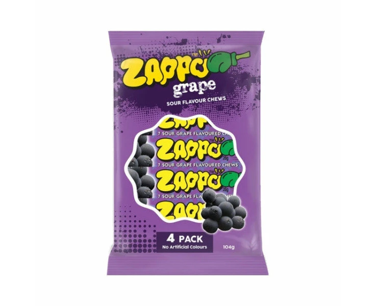 Zappo 4 Pack Grape 104g