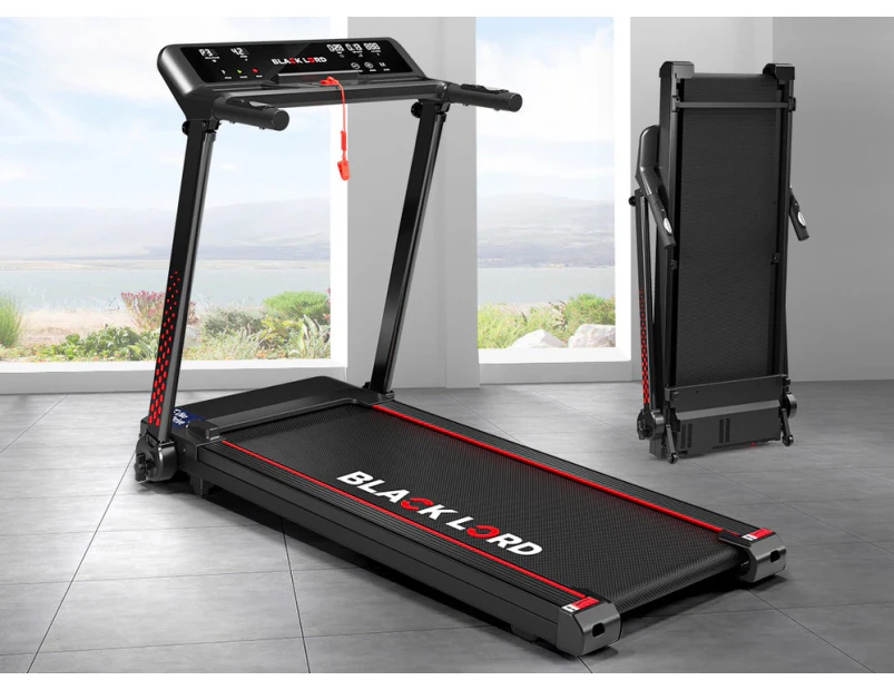 BLACK LORD Treadmill Electric Exercise Foldable Running Machine Home Gym Fitness