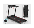 BLACK LORD Treadmill Electric Exercise Foldable Running Machine Home Gym Fitness