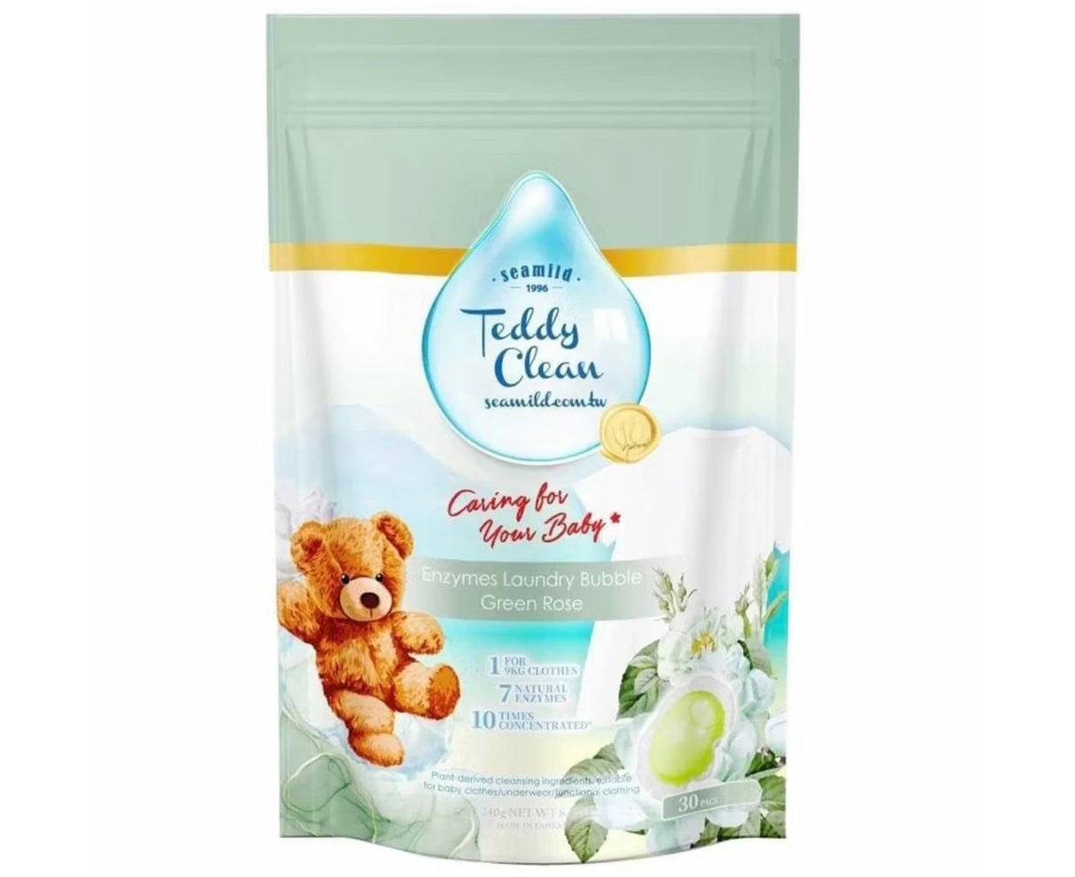 Sea Mild Teddy Clean Laundry Pods (8g x 30pcs) Limited Edition - Green Rose ???