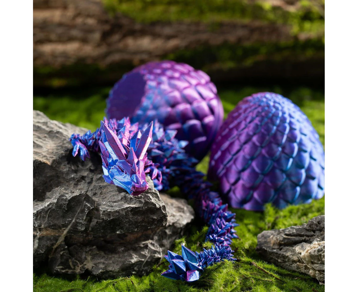 3D Printed Dragons Toys With Egg Fashionable Desk Model Decoration For Boy Girl Women Men green