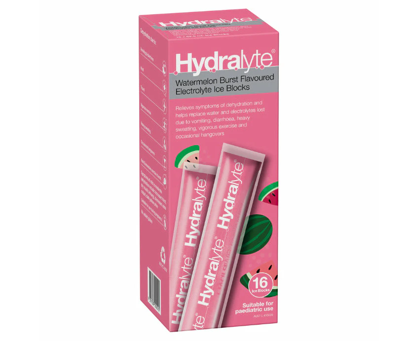 Hydralyte Ice Block Watermelon Burst 16pk