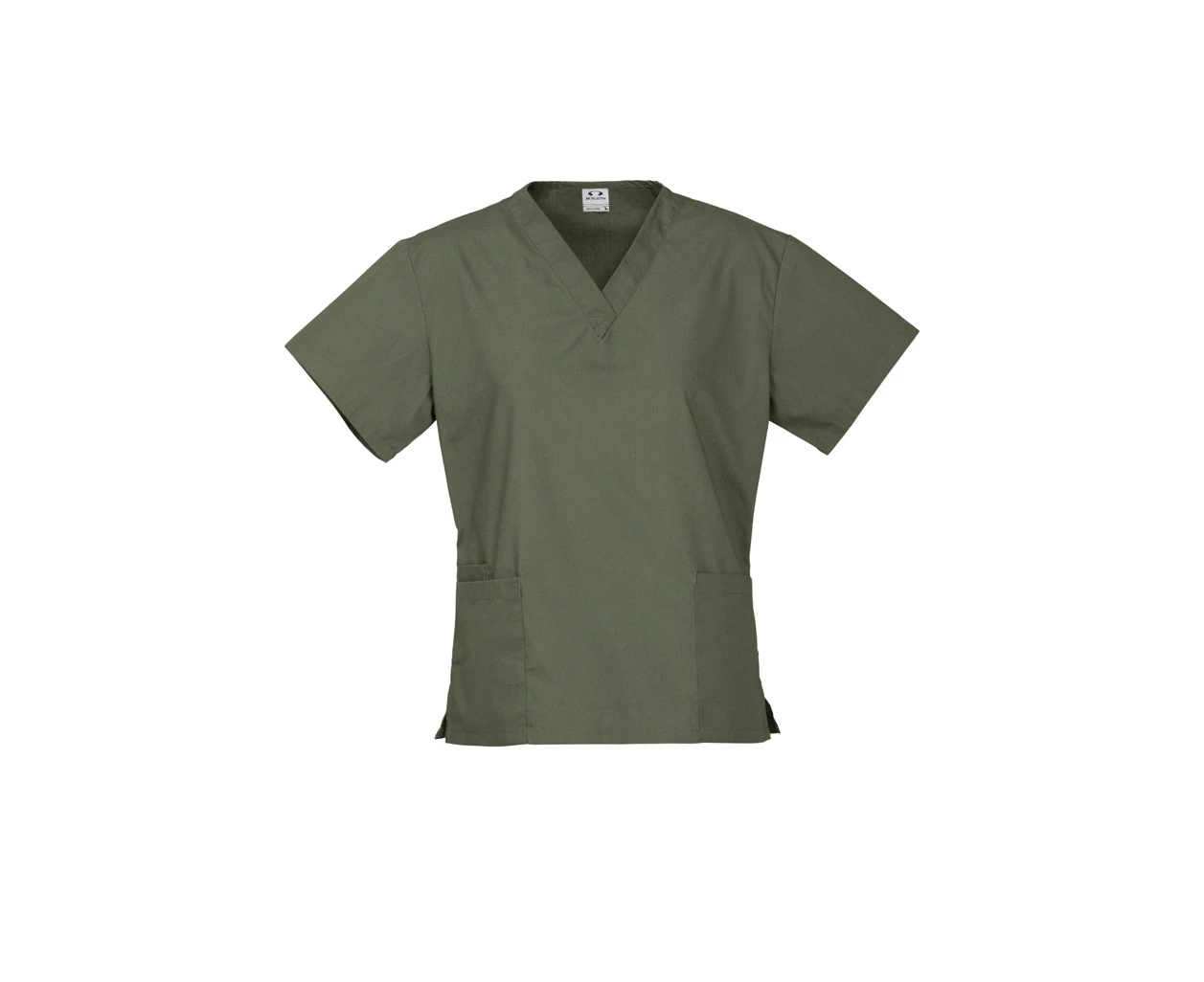 Premium Womens V-Neck Scrubs Top Ladies Hospital Dentist Nurse Uniform - Sage