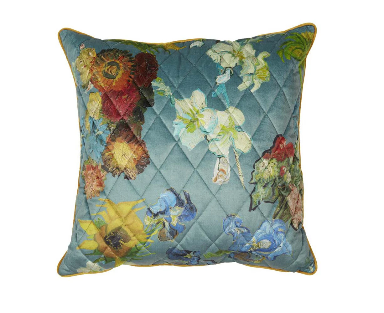 Van Gogh Carre Fleuri Filled Cushion