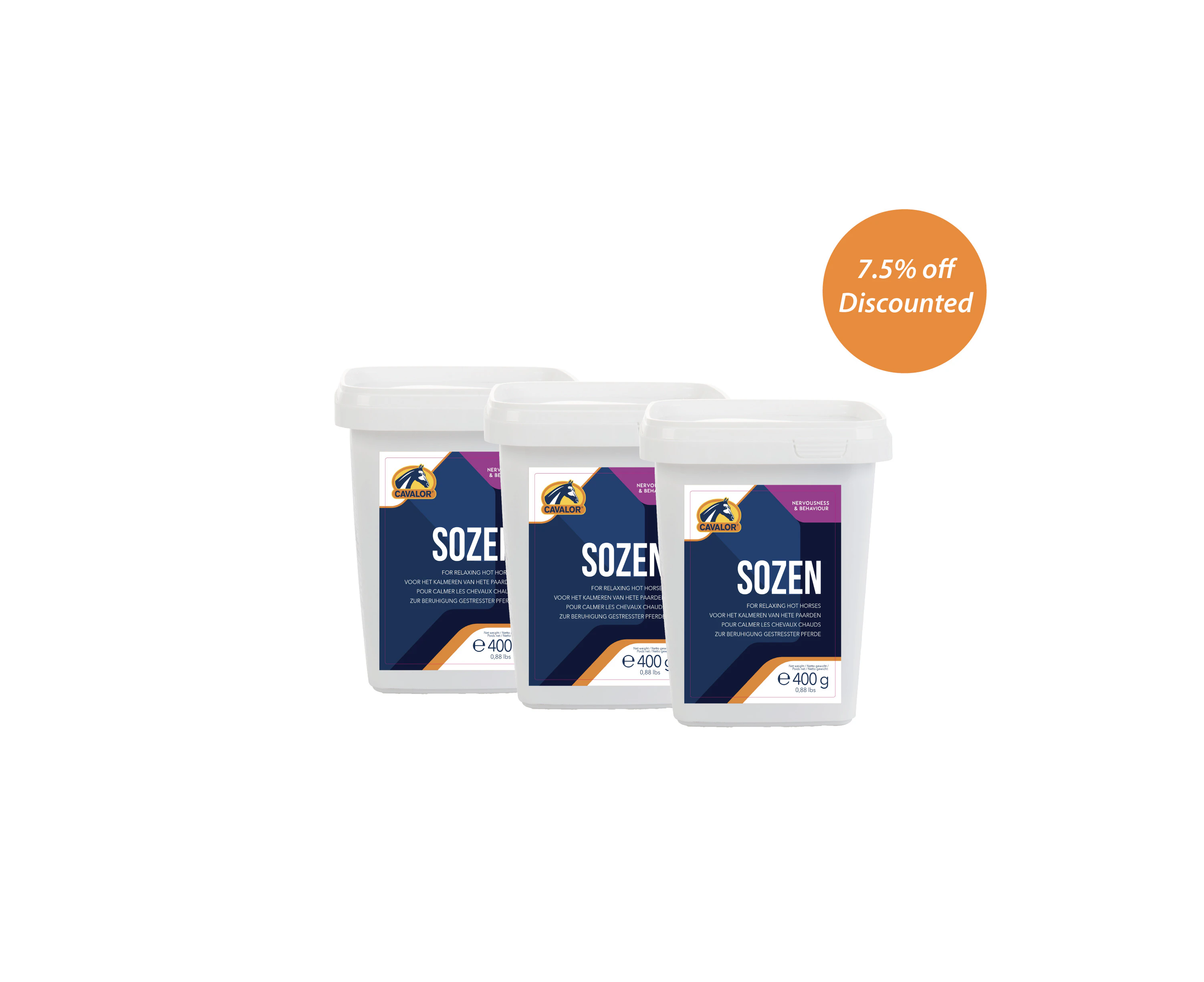 Cavalor SoZen Powder Horse Calming Equine Supplement - 3-pack