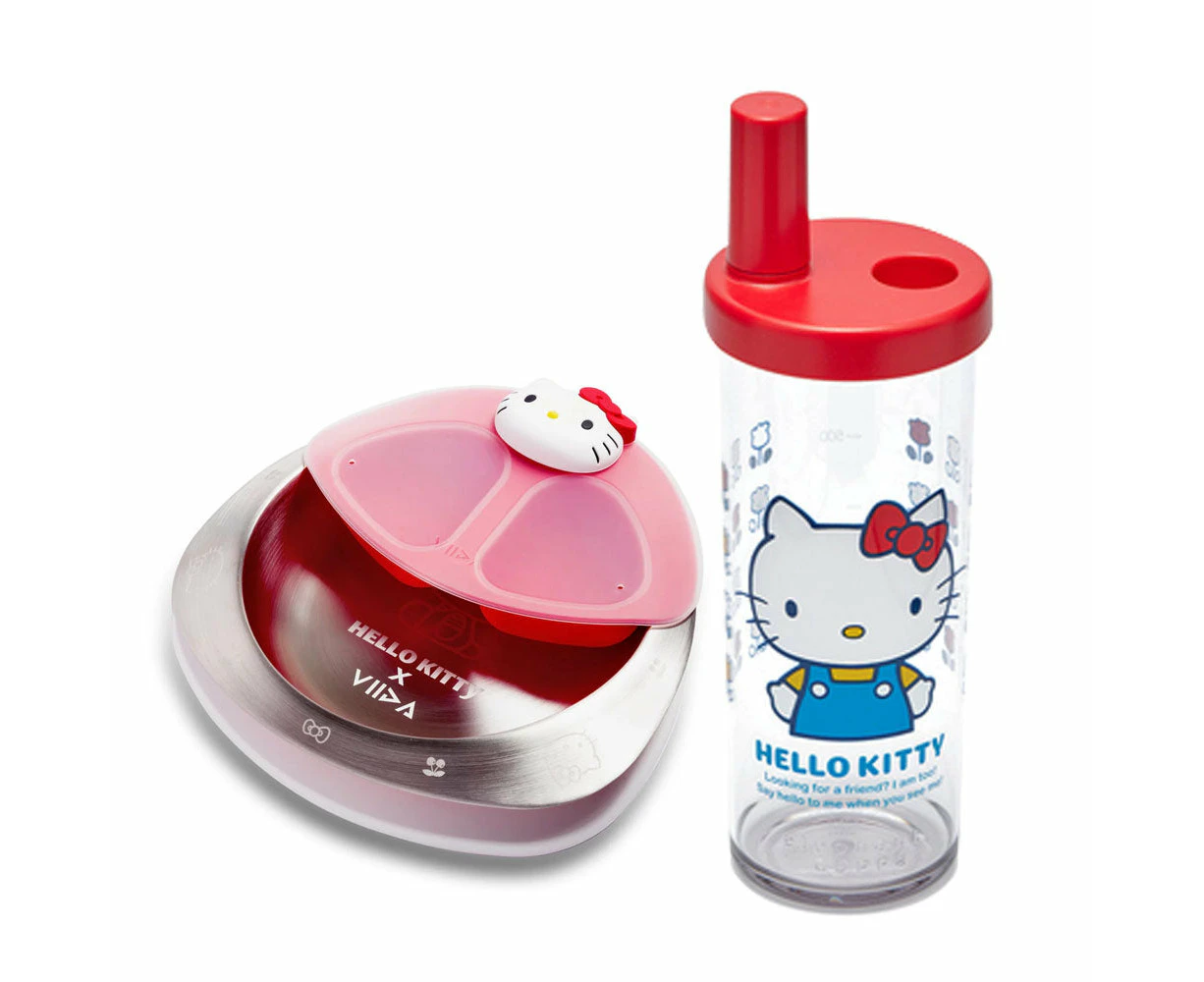 Hello Kitty VIIDA Steel Plate & Elephant Cuppa 720ml Bundle (Limited Ed.) - Hello Kitty 1