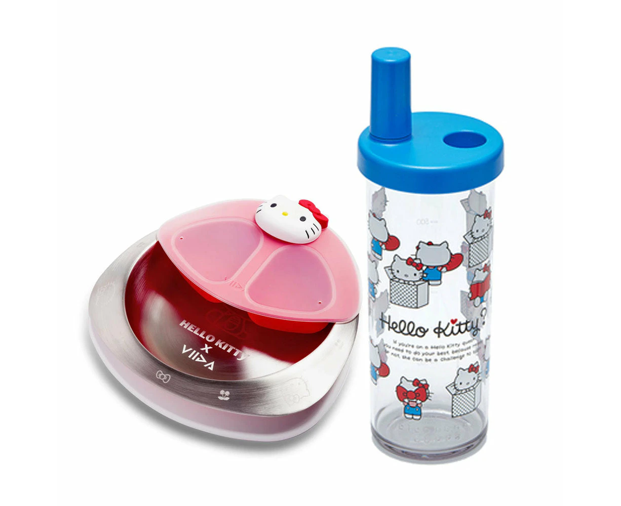 Hello Kitty VIIDA Steel Plate & Elephant Cuppa 720ml Bundle (Limited Ed.) - Hello Kitty 2