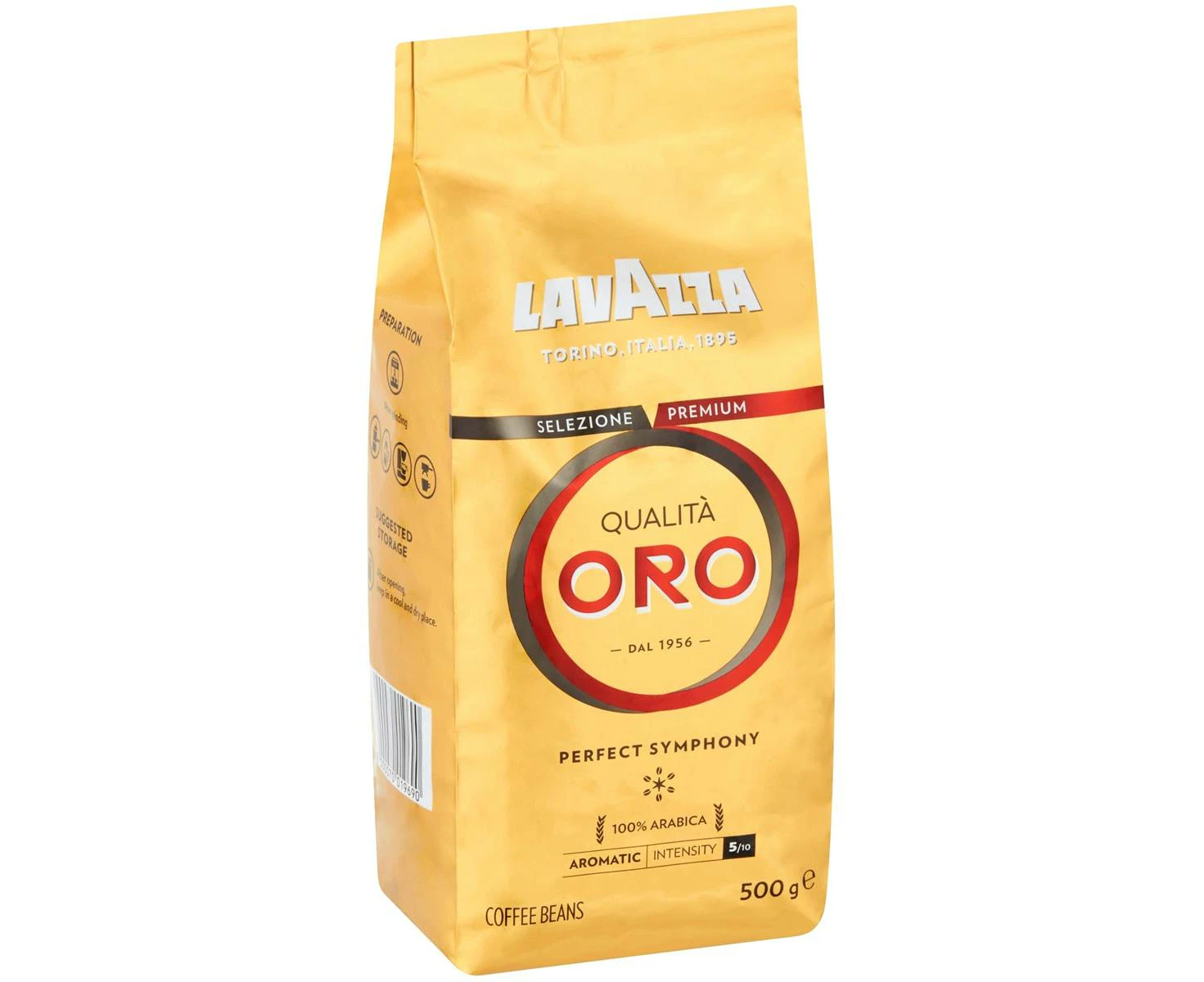 Lavazza Torino Qualita Oro Arabica Ground Instant Coffee Beans Bag 500g