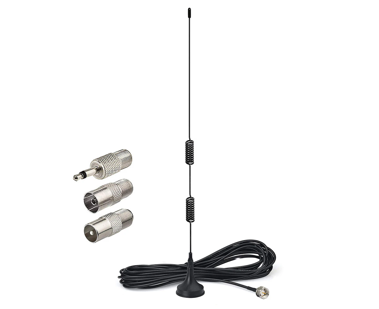 Bingfu DAB FM Radio Antenna with Magnetic Base 3M Extension Cable Compatible with Denon Pioneer Onkyo Yamaha Marantz Sherwood Digital Radio Bluetooth