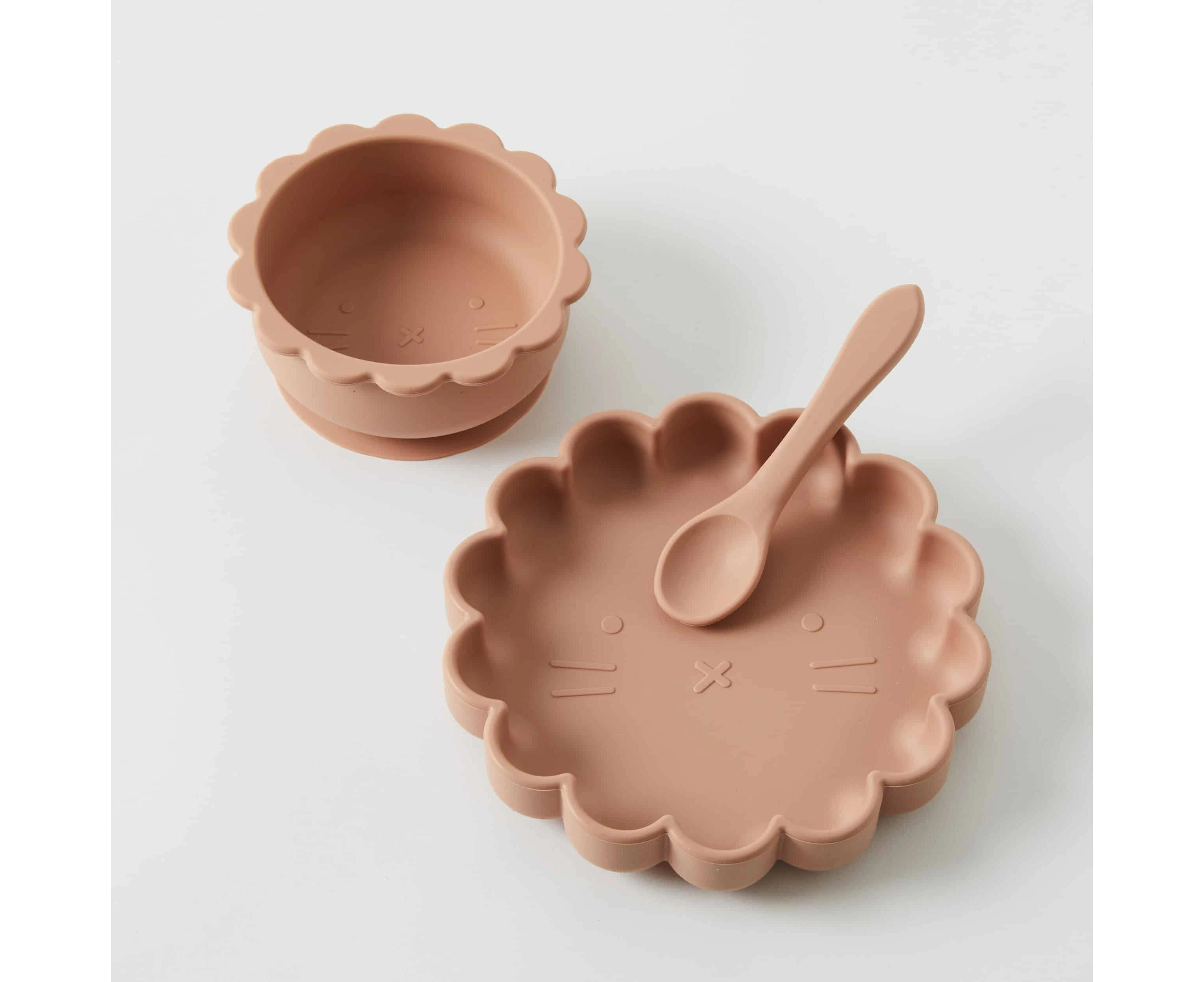 Henny Silicone 3pc Dining Set - Terracotta