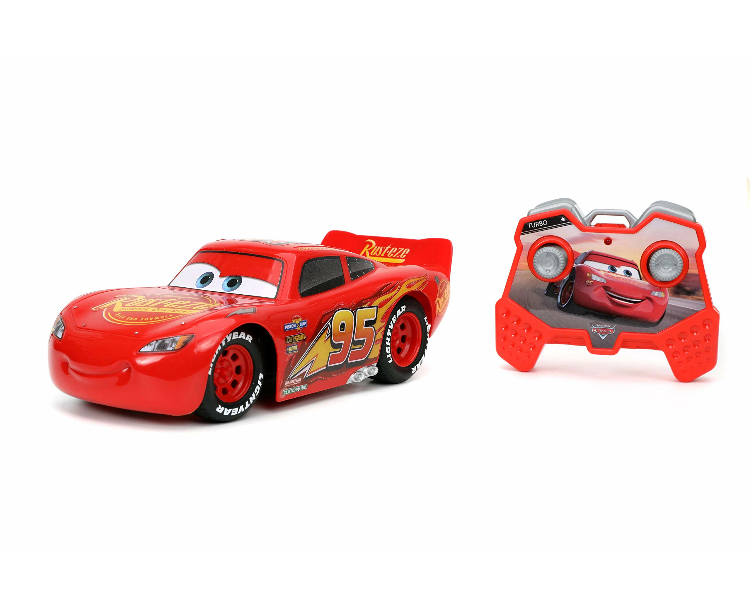 Disney Pixar Cars 1:24 Lightning McQueen RC Remote Control Car 2.4 GHz Red, Toys for Kids - Toy for Kids - Perfect Gift for children