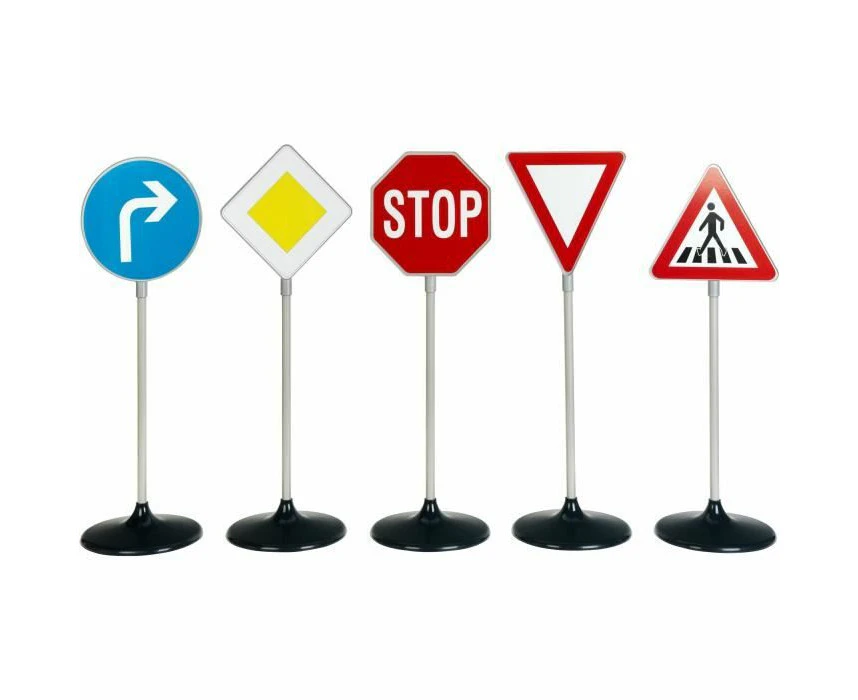 Theo Klein 2980 - Traffic Signs with 5 Different Pieces, Toy,Multicolored - Perfect Gift Toy for Kids