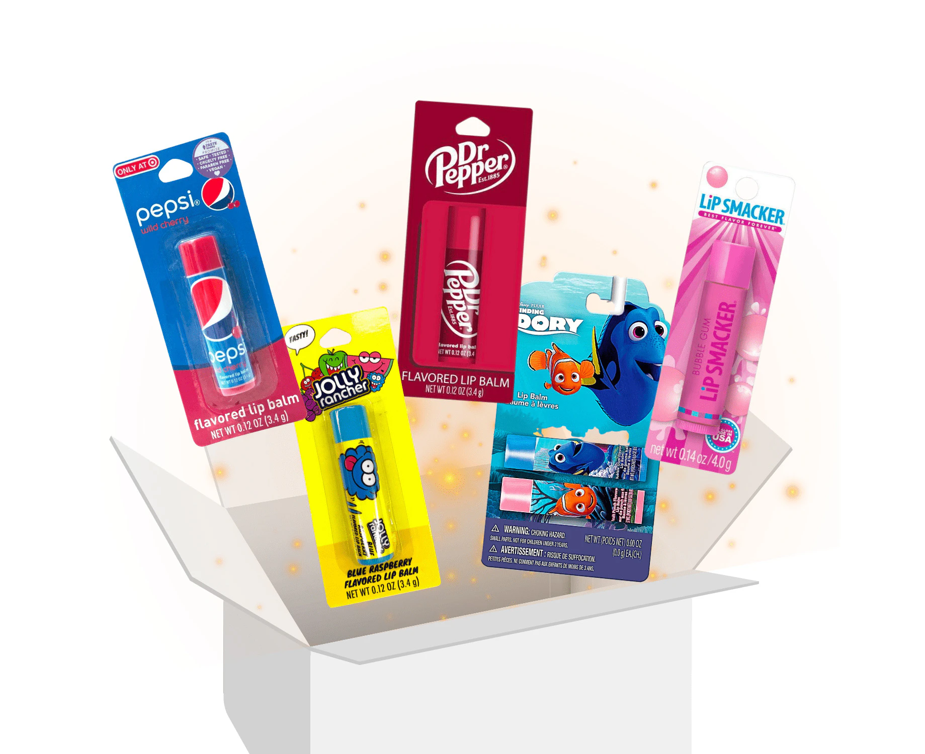 Flavoured Lip Balm Gift Box Bundle Set Jolly Rancher Pepsi Dr Pepper Lip Smacker