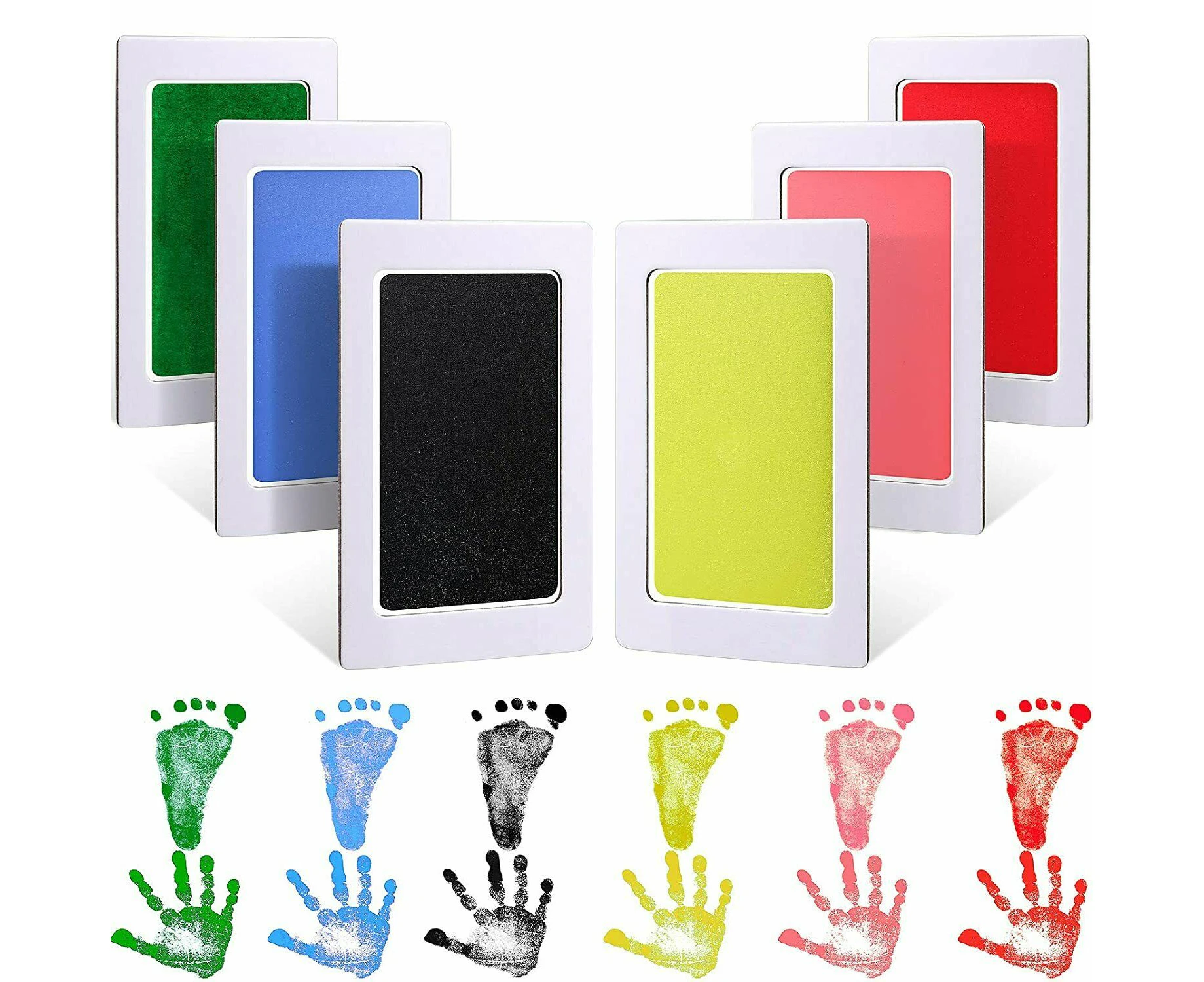 6Pcs Inkless Contact Baby Hand Foot Print Kit Keepsake New Born Footprint Handprint-5.7*9.5cm