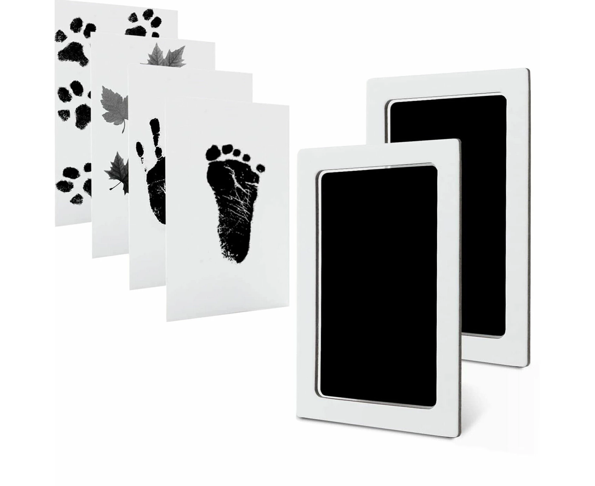 Baby Hand print and Footprint Ink Kit Pet Paw Print with 2pk Ink Family Keepsake-M-8.5x12.5cm