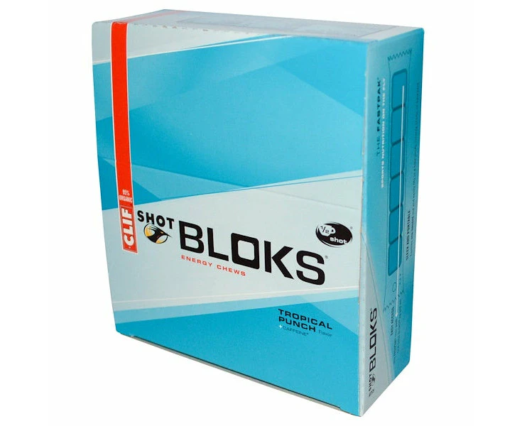 Clif Shot Bloks Energy Chews (36 Serves) - Tropical Punch (25mg Caffeine)