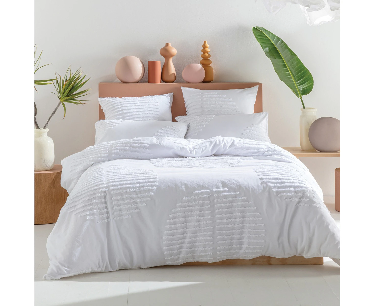 KAS Barlow Cotton Quilt Cover Set White