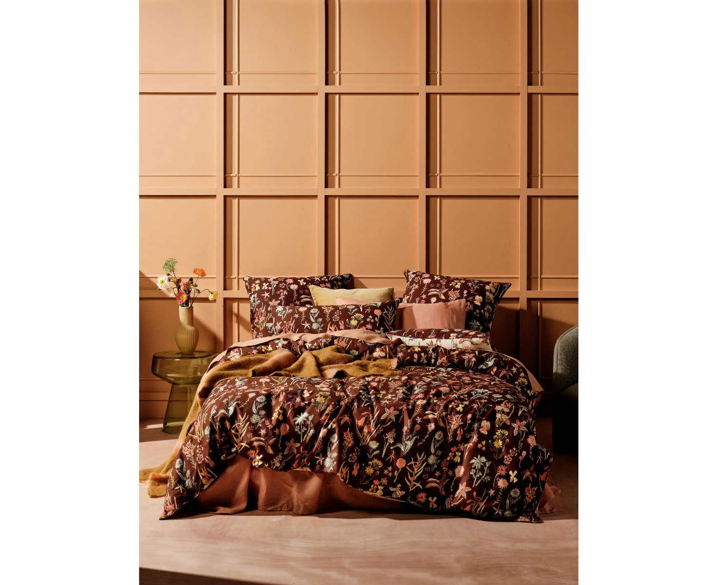 Linen House Rita Cacao Quilt Cover Set