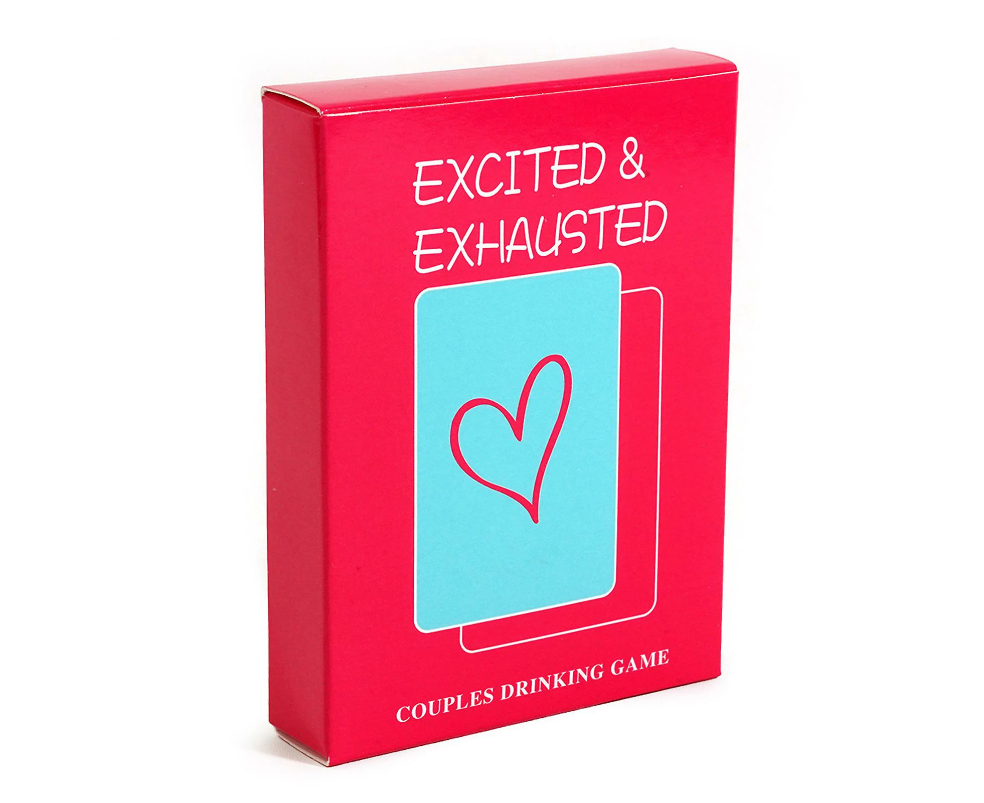 Excited Exhausted Couples Drinking Game Cards Lightweight Portable Game Cards Toy for Date Night