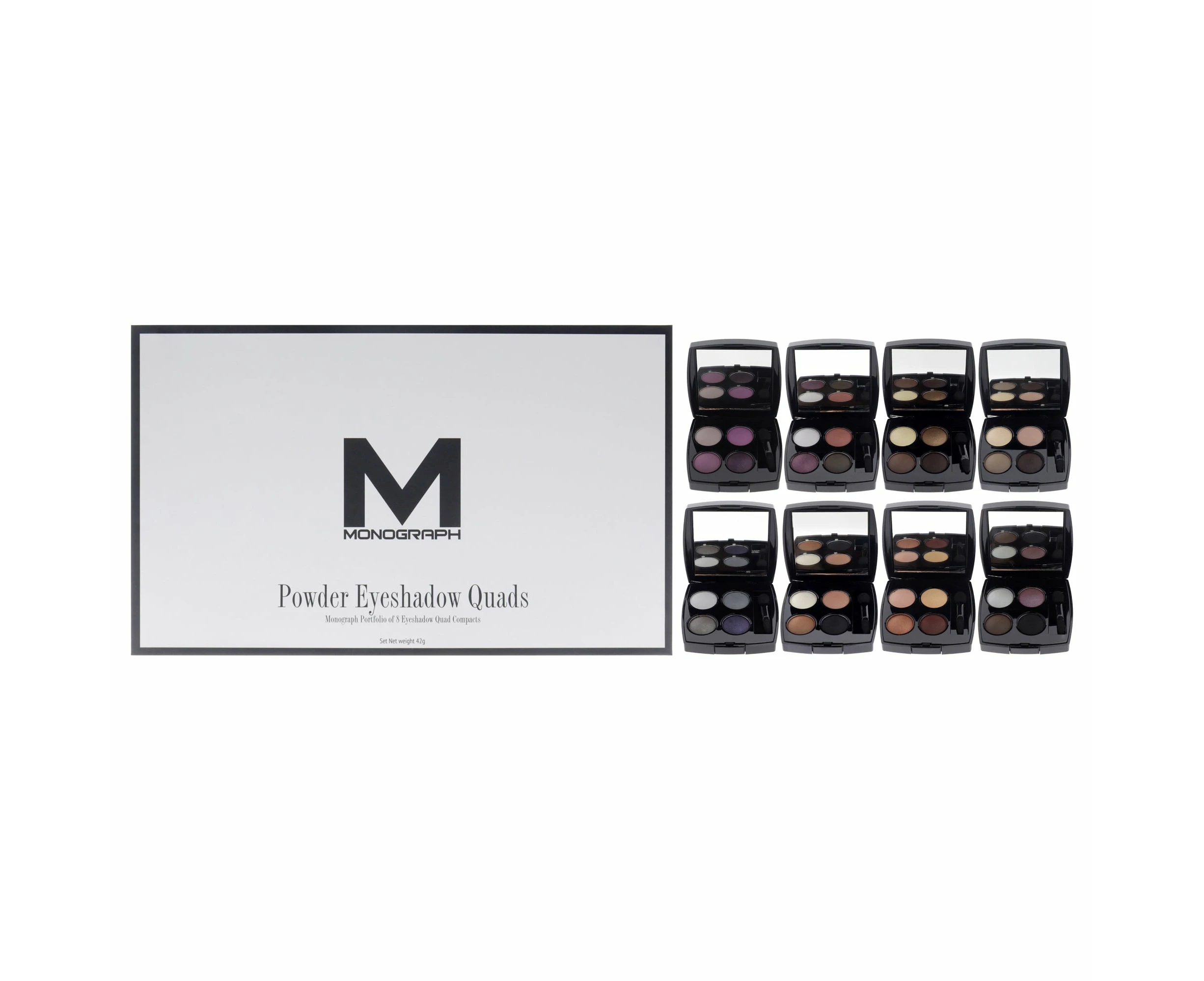 Monograph Collection Powder Eyeshadow Quads Portfolio by Artis for Women - 8 x 1.41 oz Eye Shadow