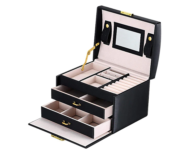 Jewellery Storage Box Girls Rings Necklaces Display Organiser Storage Case