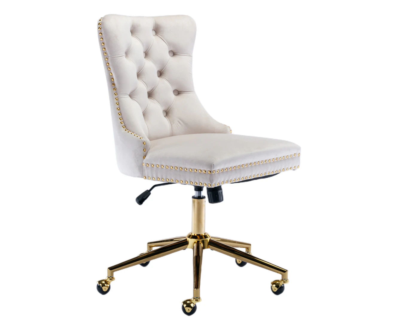 Velvet Home Office Chair- Beige