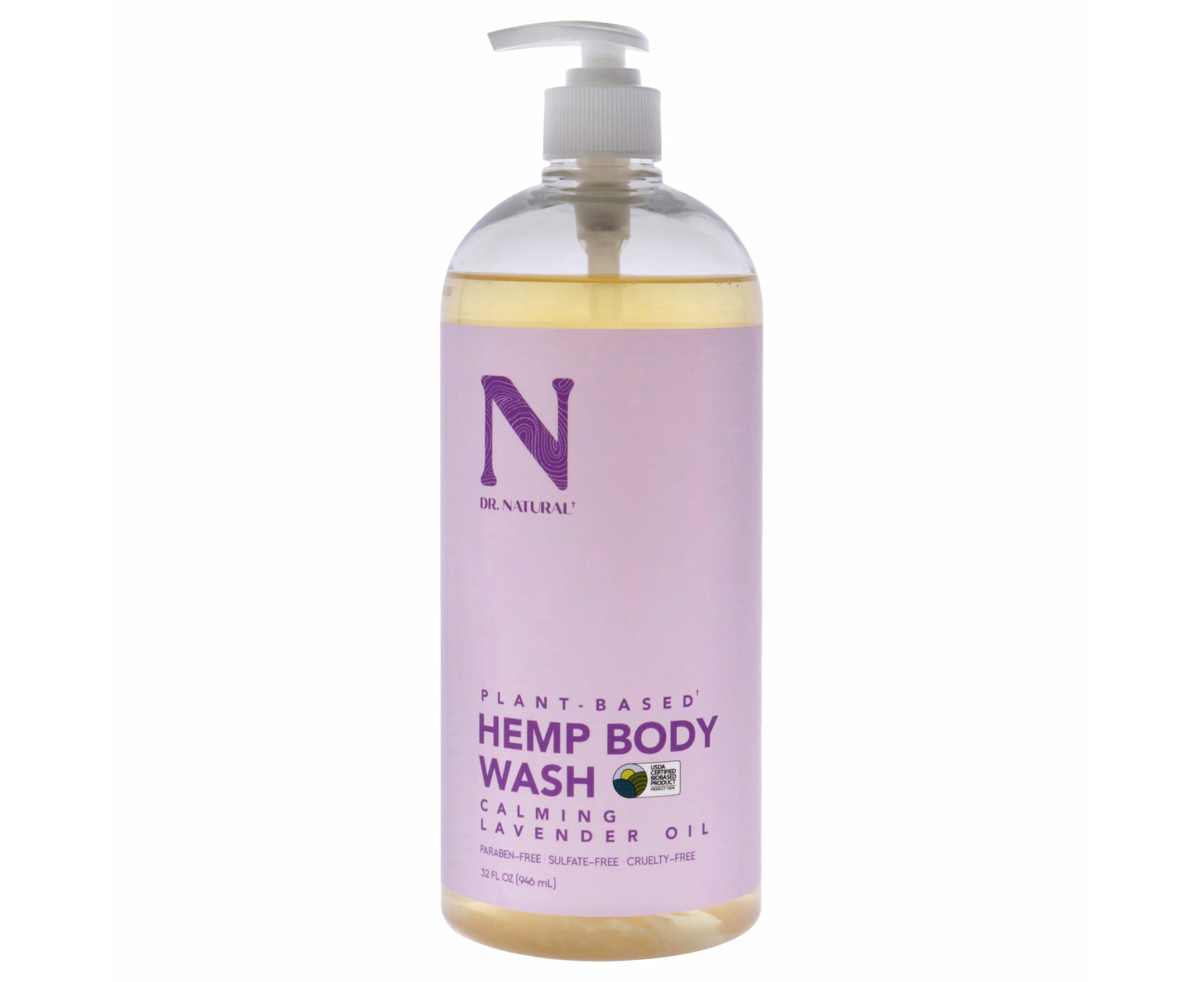 Body Wash - Hemp with Lavender by Dr. Natural for Unisex - 32 oz Body Wash