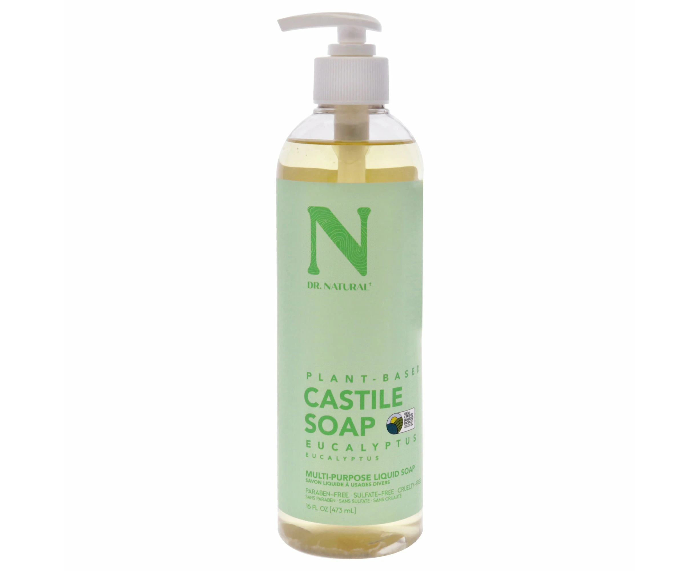 Castile Liquid Soap - Eucalyptus by Dr. Natural for Unisex - 16 oz Soap