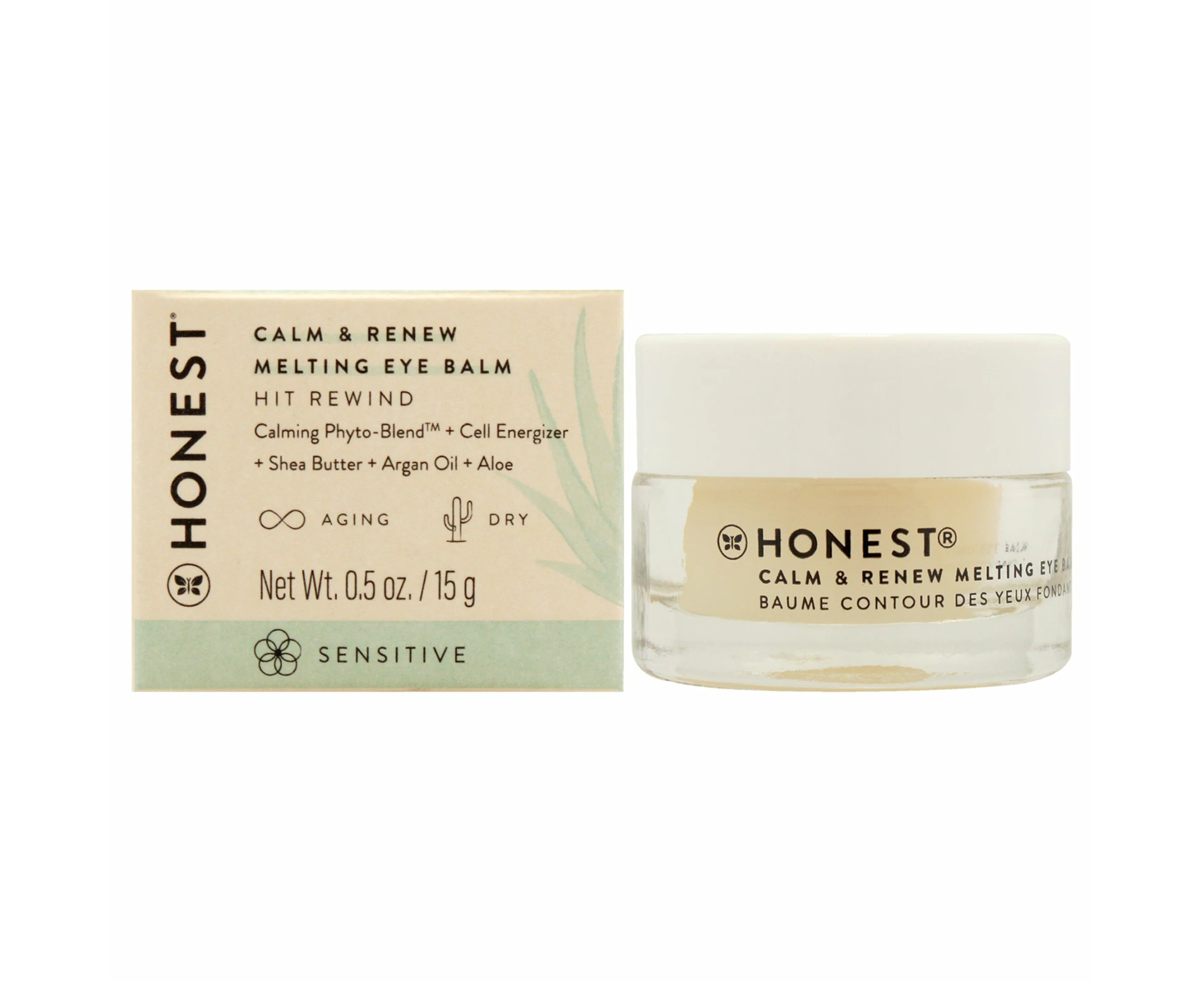 Calm And Renew Melting Eye Balm by Honest for Women - 0.5 oz Balm