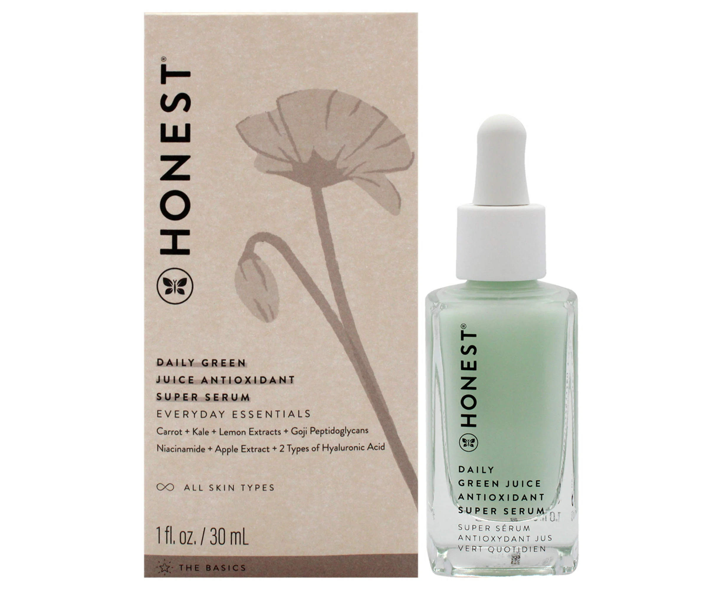 Daily Green Juice Antioxidant Super Serum by Honest for Unisex - 1 oz Serum