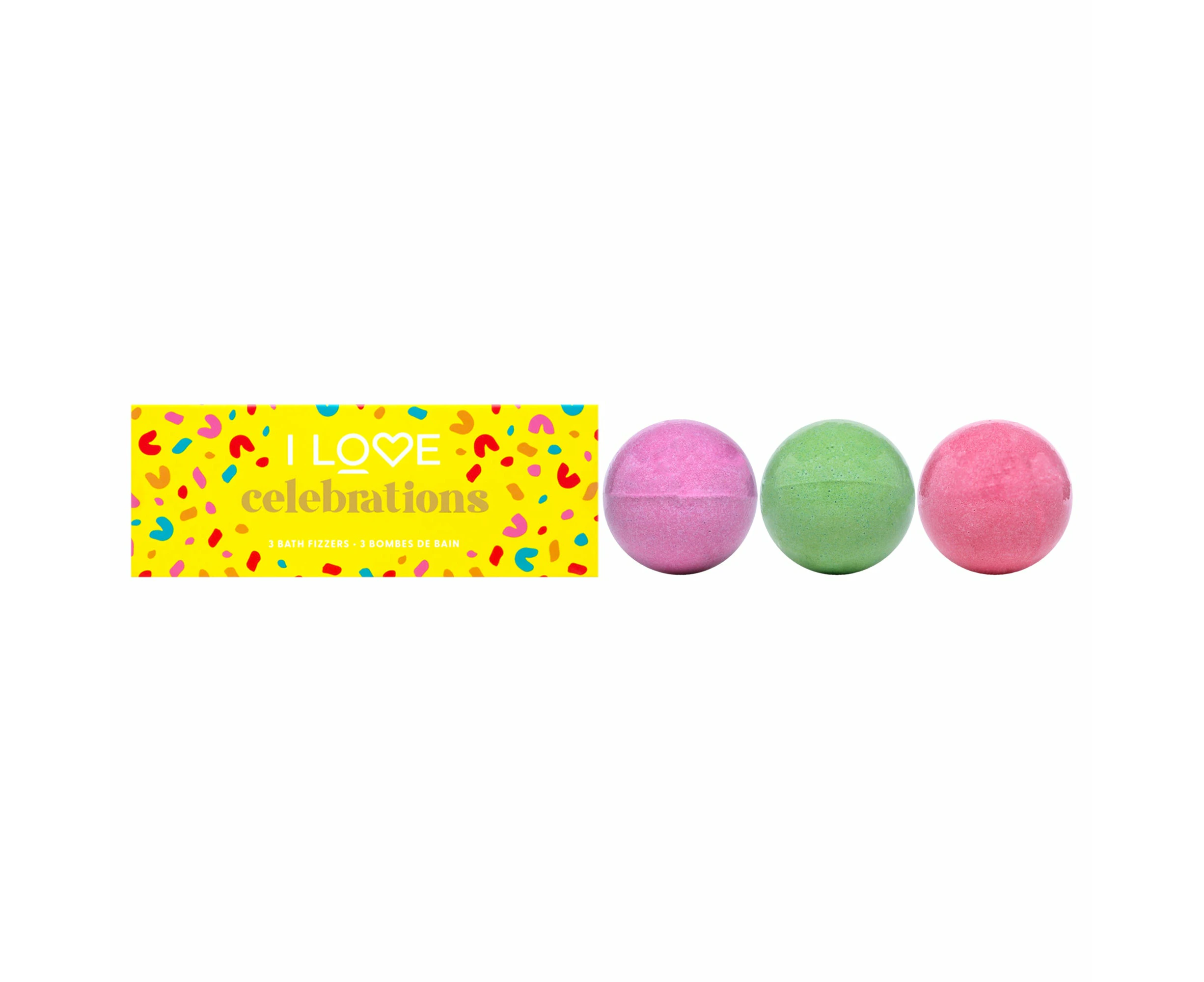 Celebrations Bath Fizzer Pack by I Love Cosmetics for Women - 3 x 5.30 oz Bath Bombs