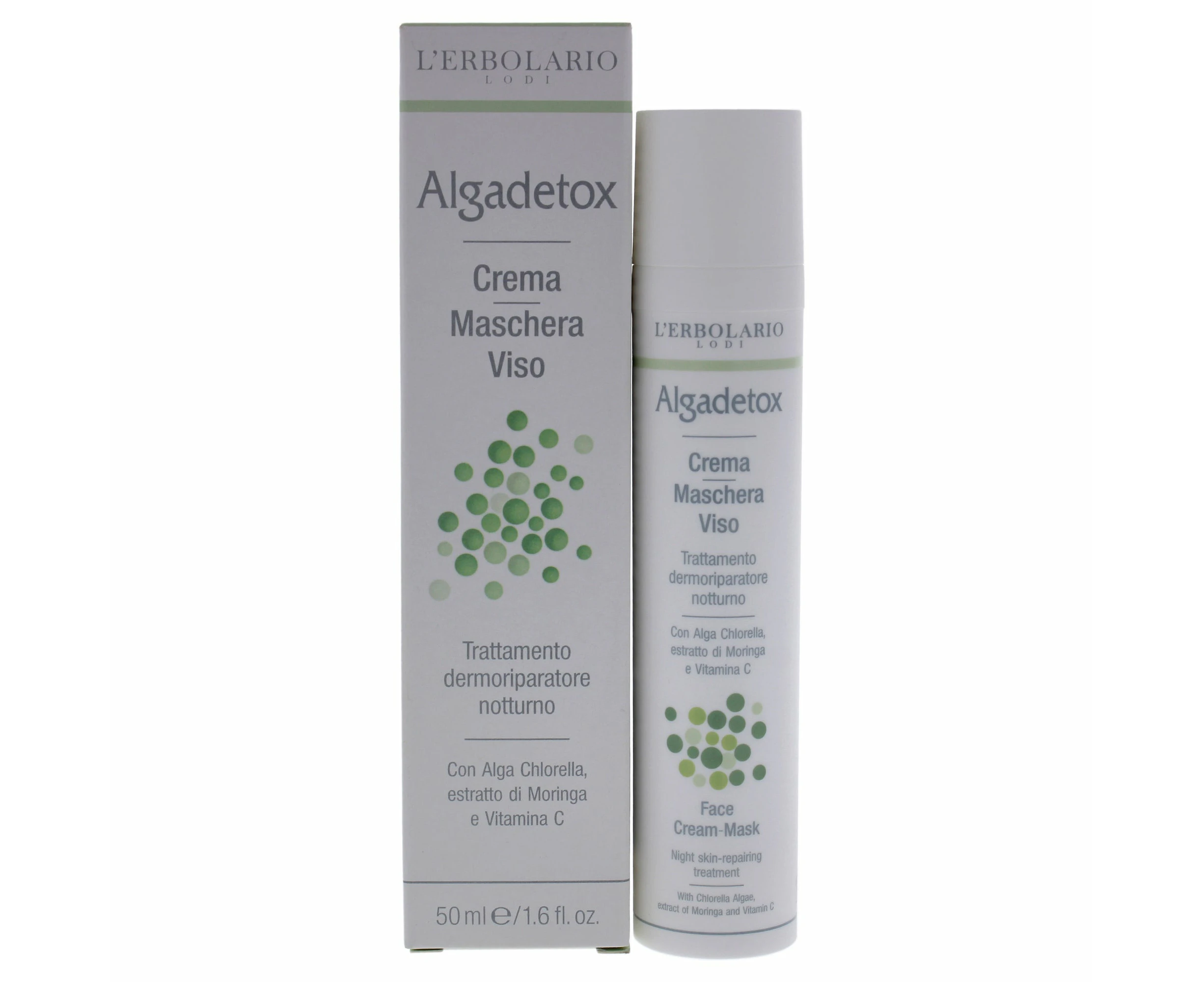 Algadetox Face Night Cream Mask by LErbolario for Unisex - 1.6 oz Cream