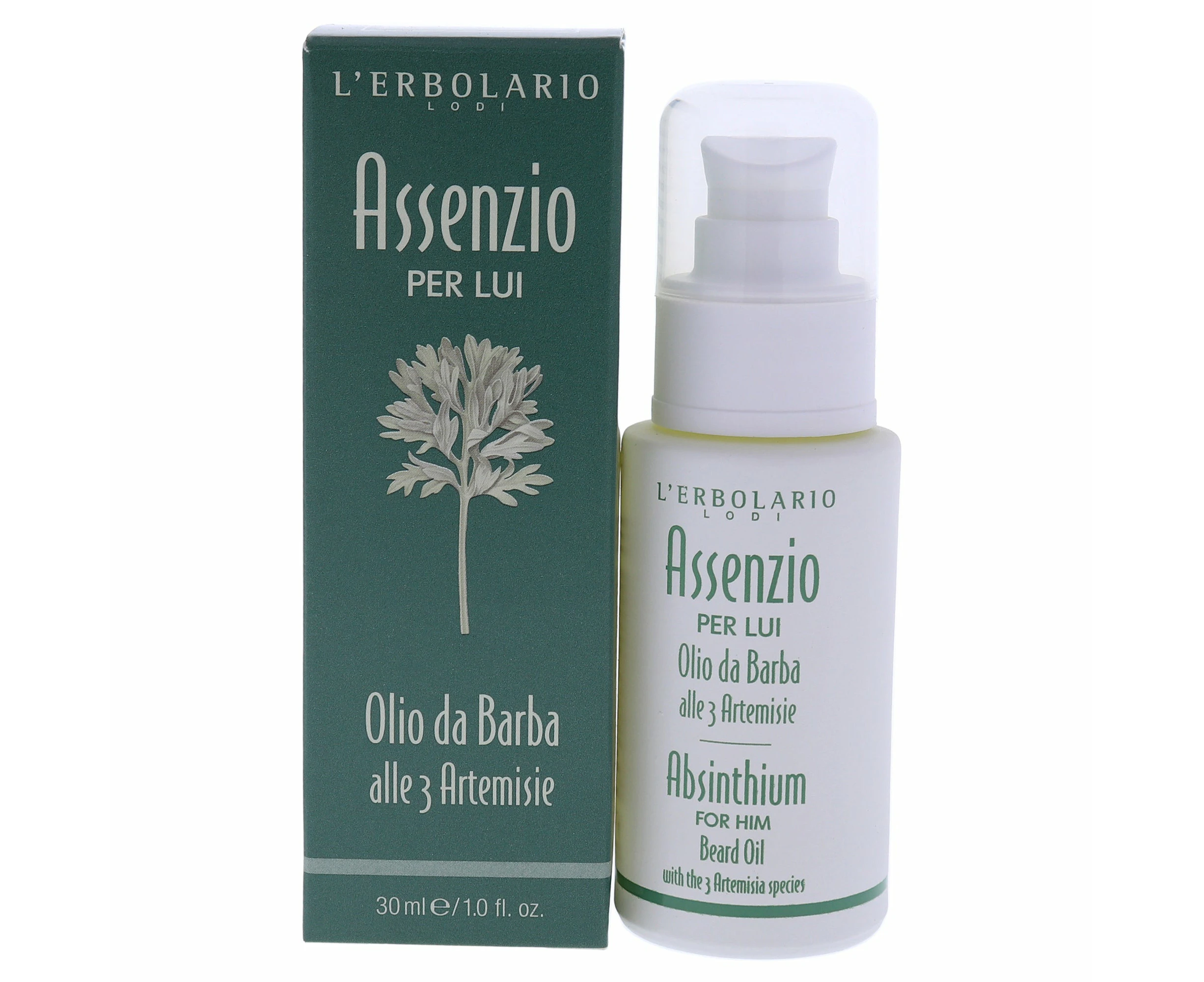 Beard Oil - Absinthium by LErbolario for Men - 1 oz Oil