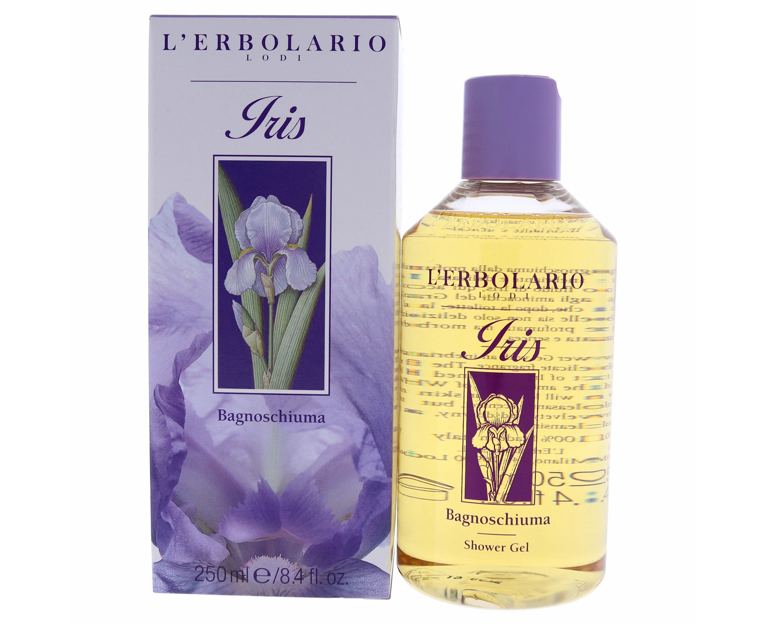 Shower Gel - Iris by LErbolario for Women - 8.4 oz Shower Gel