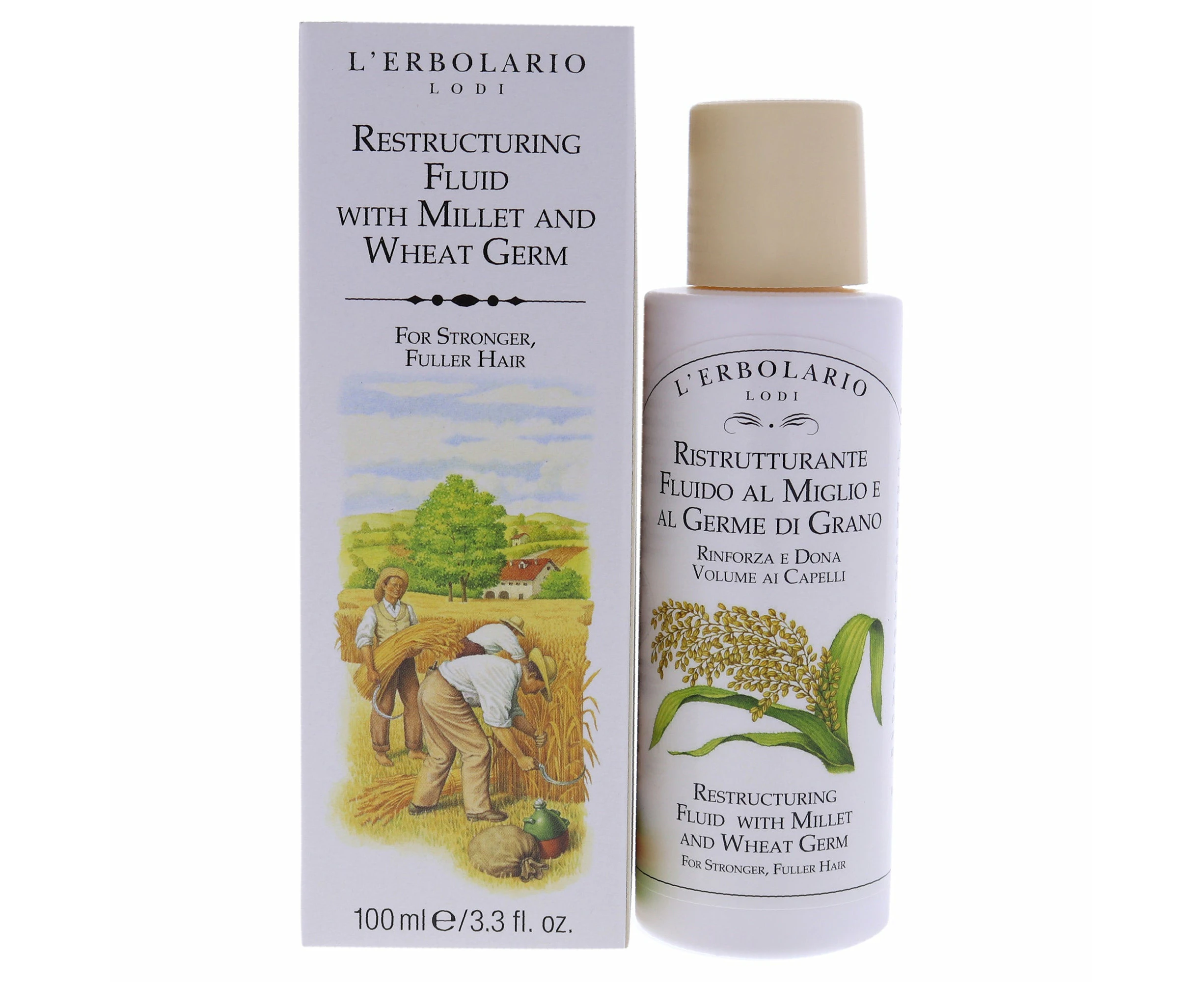 Restructuring Fluid - Millet and Wheat Germ by LErbolario for Unisex - 3.3 oz Fluid