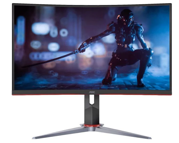 AOC 27' Super Curved 1000R, 2K QHD, VA,  Free-Sync Premium, 1ms, 165Hz, HDR10,  DP, HDMI, HAS, Flicker Free, Low Blue Mode, VESA