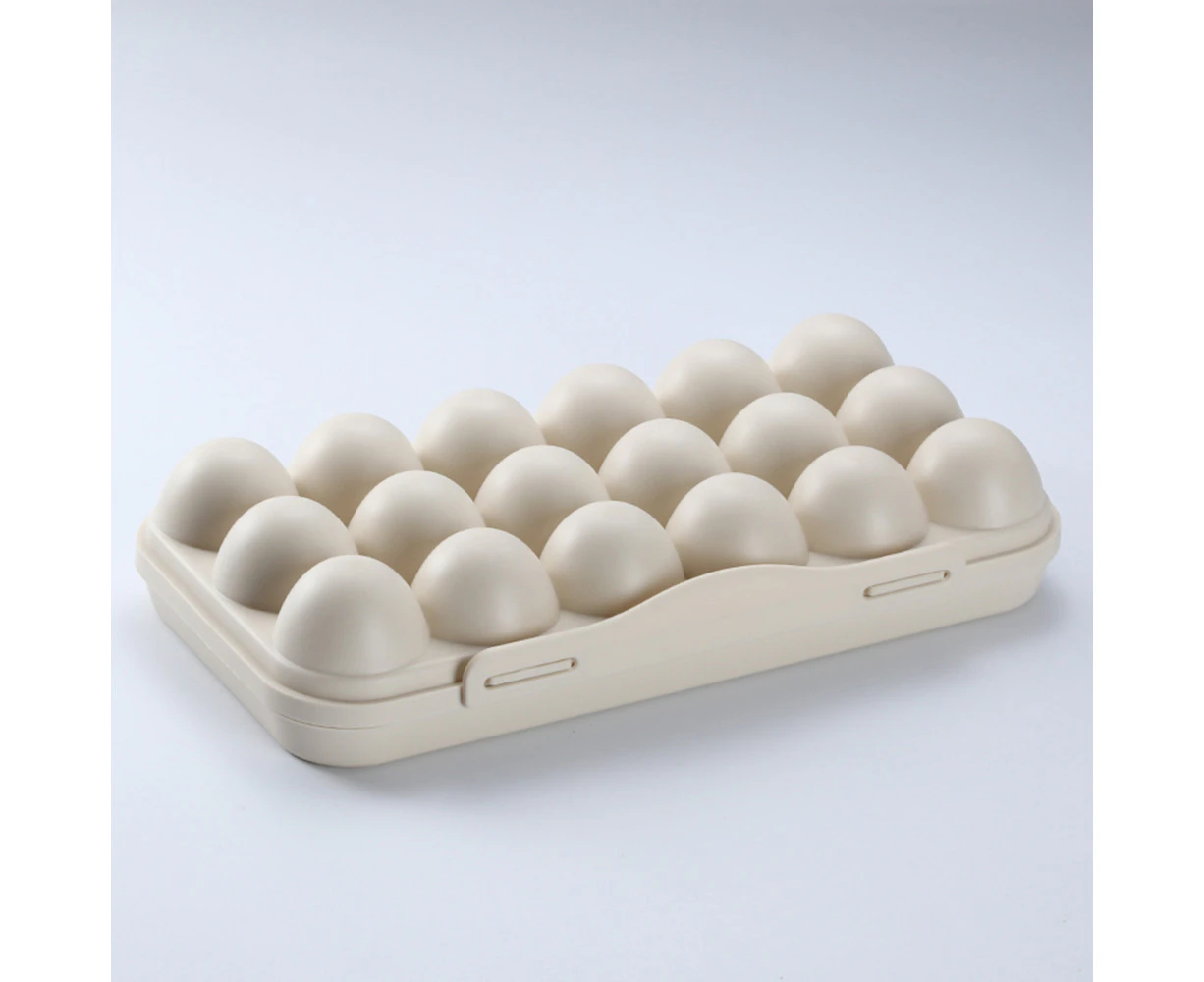 Irovami Egg Tray Refrigerator Storage Egg Holder Container With Lid Solid Color Household Kitchen Tool