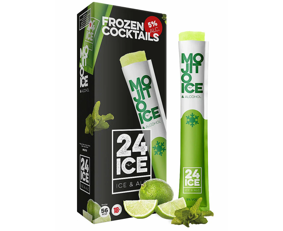 24 Ice Frozen Cocktails Mojito Pack 5 X 65ml