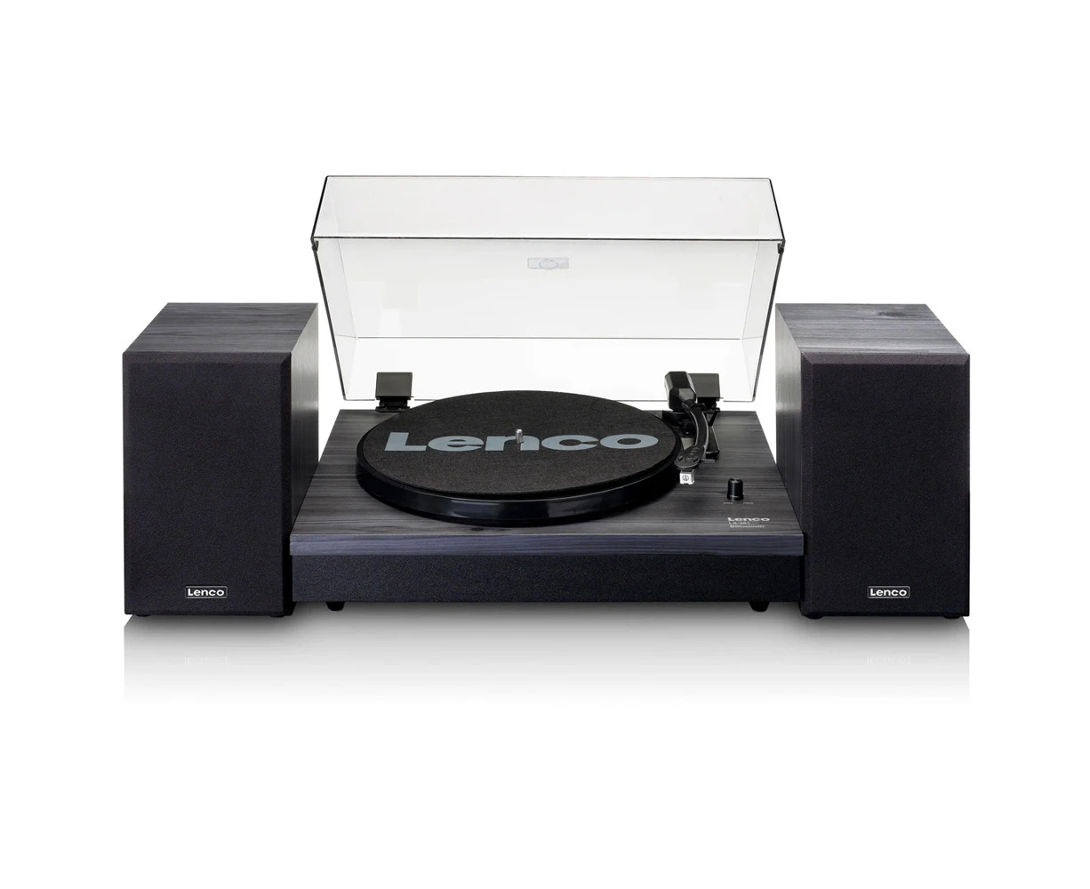 Lenco LS-301 Turntable with Bluetooth Connectivity & 2 Separate Speakers Black