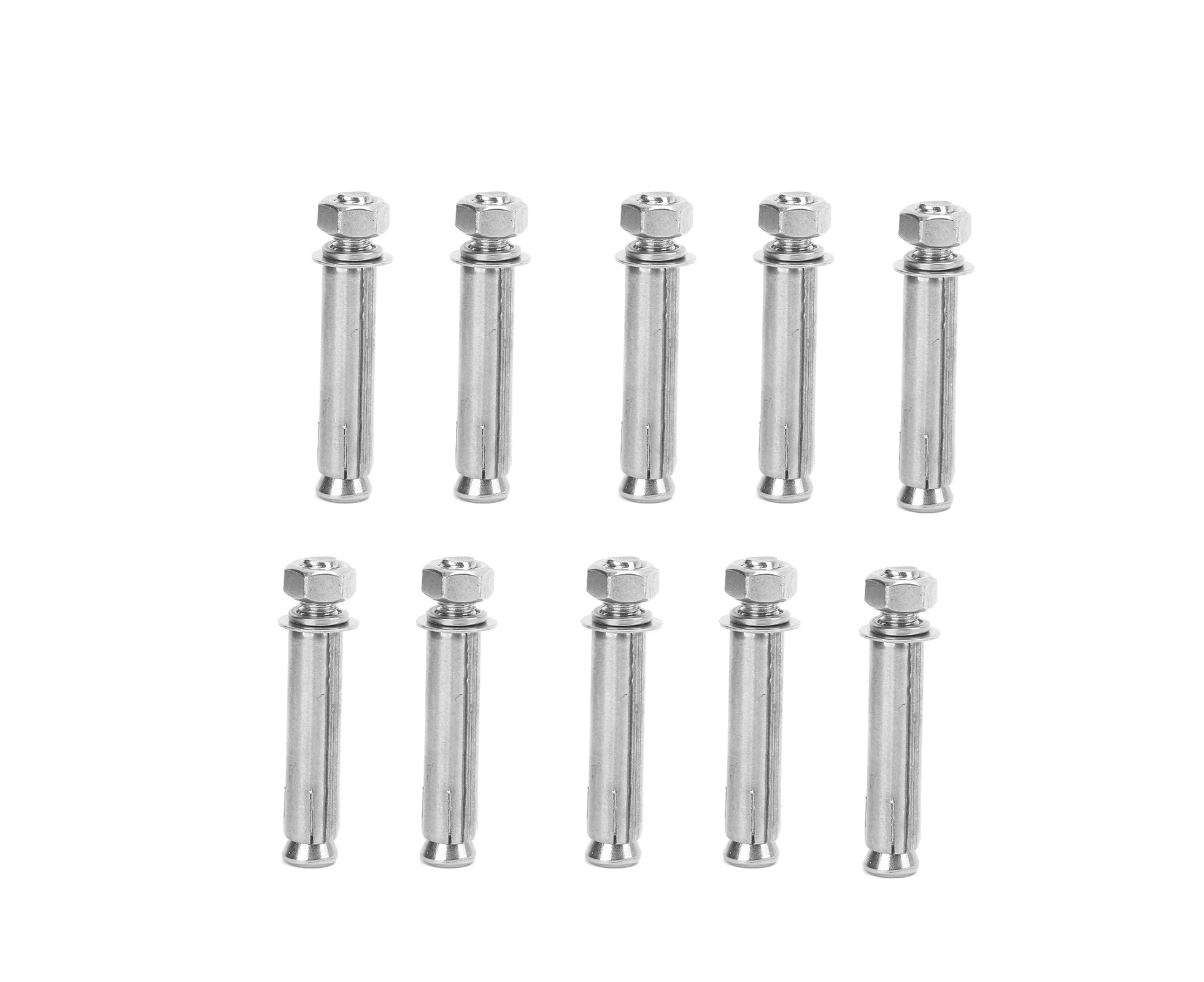 10Pcs Expansion Bolt Hook Stainless Steel Wall Expansion Bolt Fastener Accessories