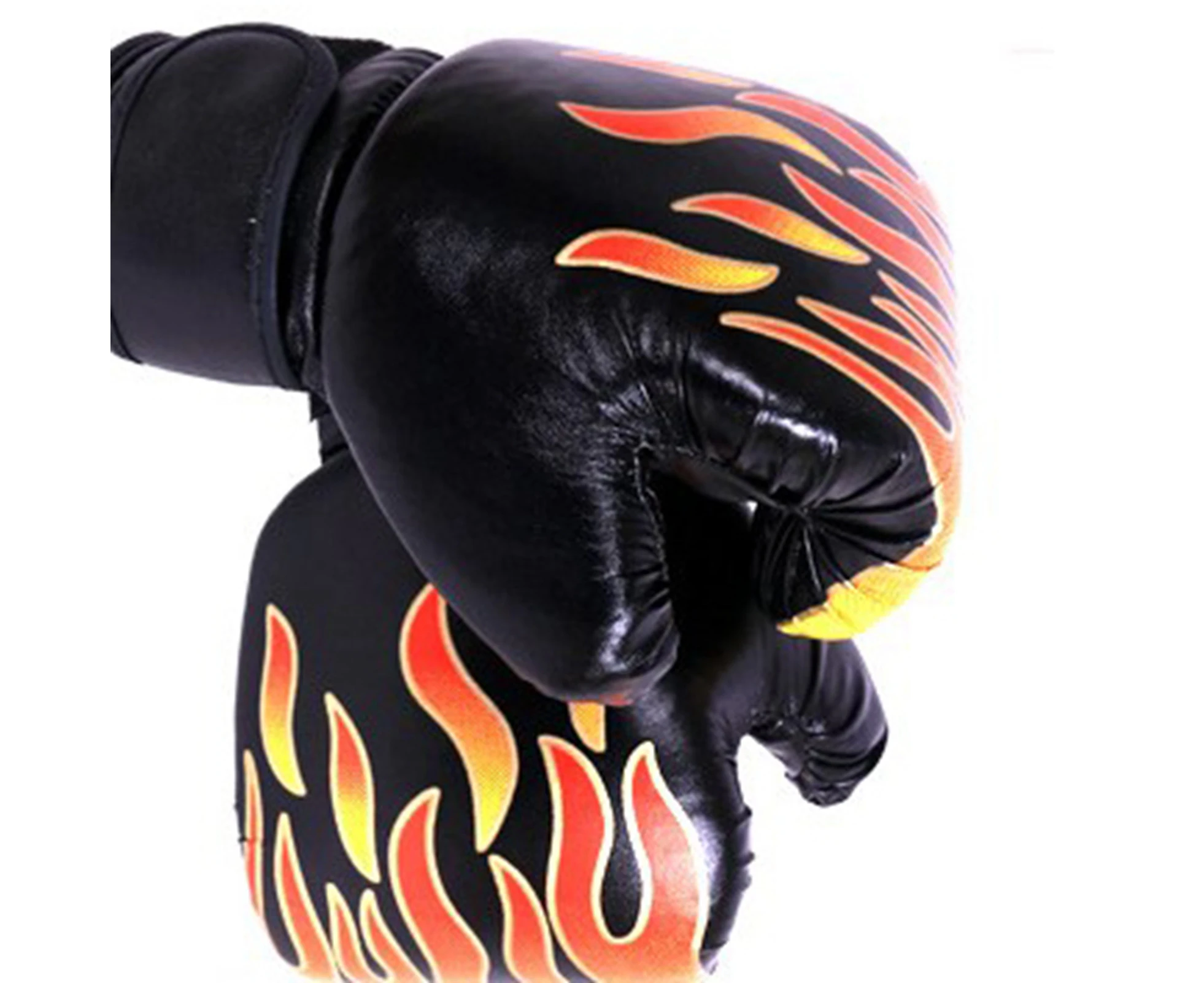 Kids Boxing Gloves For Professional Fighting Youth Boxing Training Gloves Thickened Pu Punching Bag Gloves Black