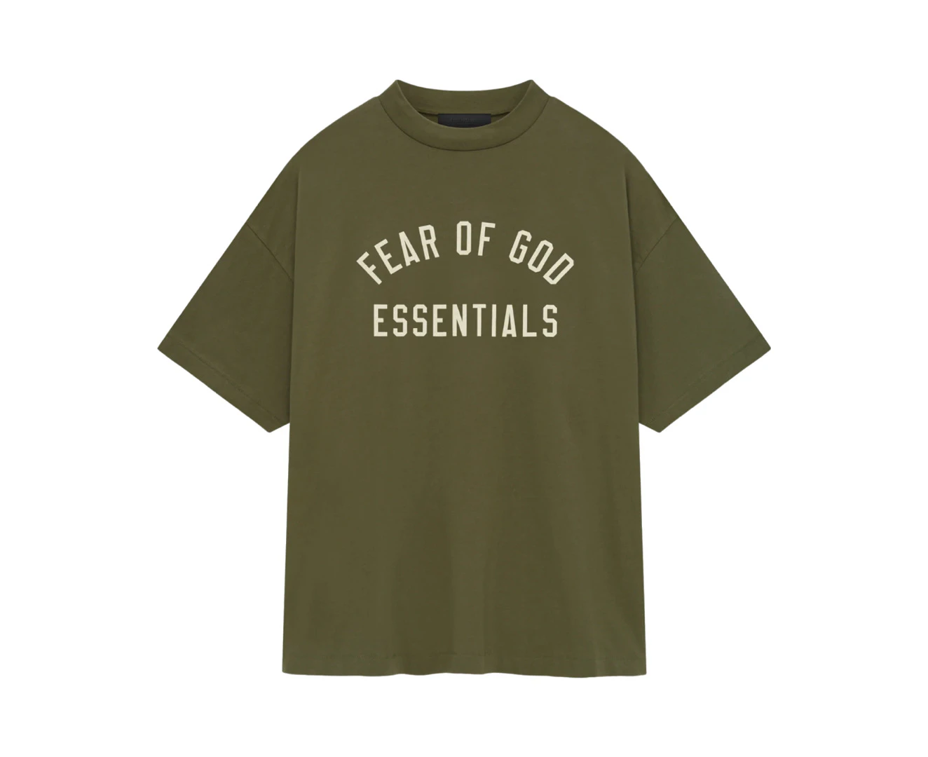 FEAR OF GOD ESSENTIALS Jersey Crewneck T-Shirt - Military (FW24)