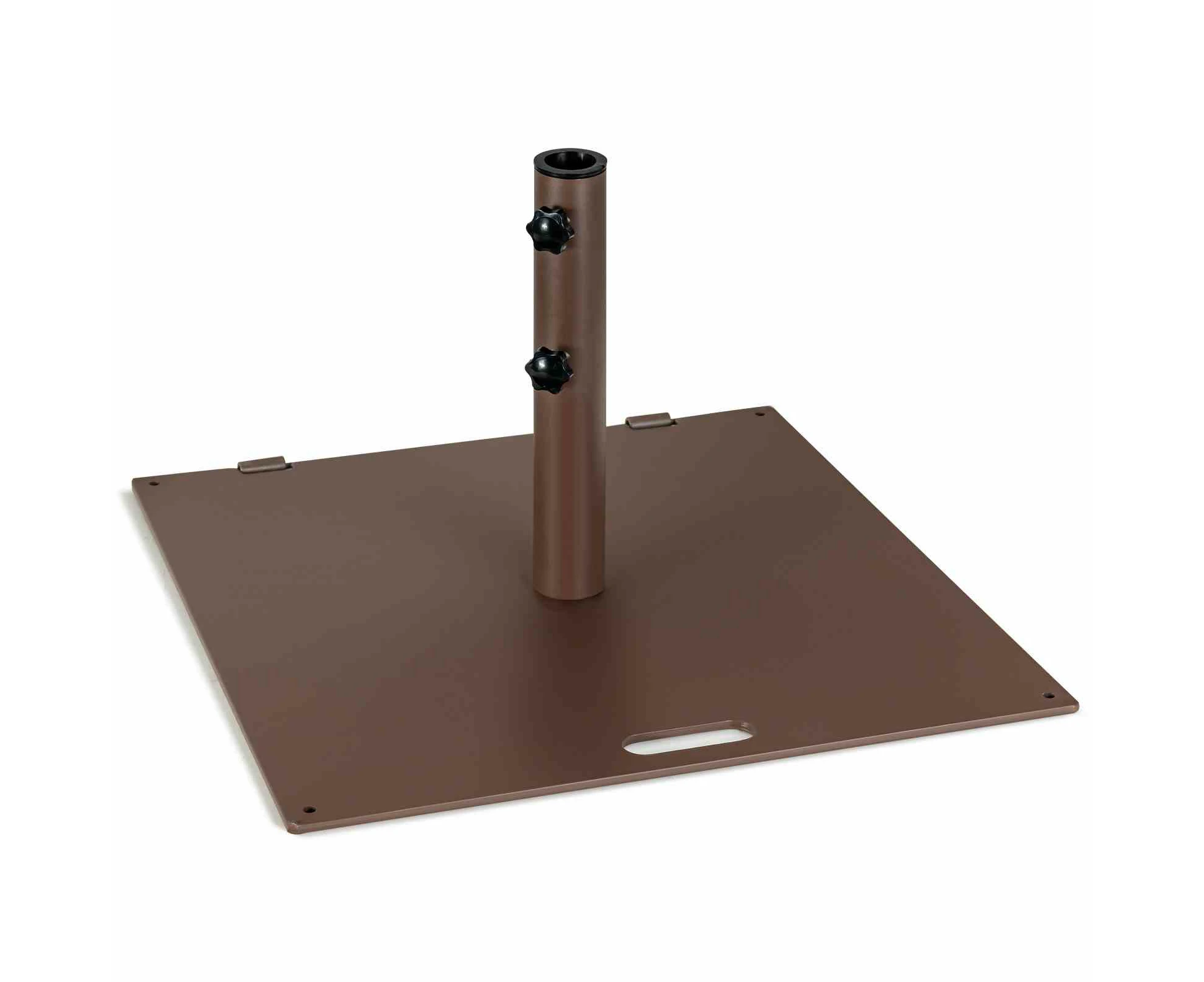 Costway 60cm 23kg Outdoor Umbrella Stand Heavy Duty Patio Umbrella Base Umbrella Holder Brown